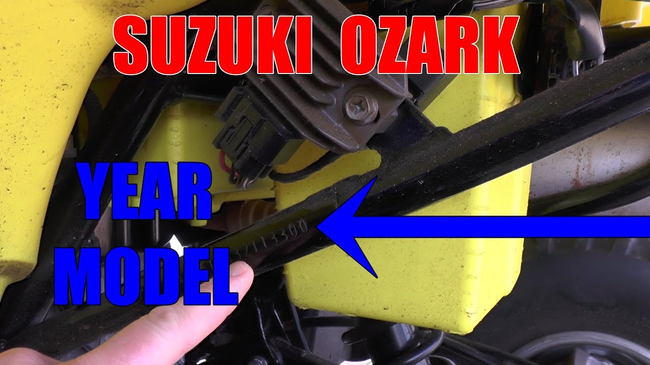 where is the serial number on a suzuki quadrunner 230